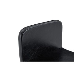 Retro Faux Leather Seating Set (Set of 4 or More) – Black Oil Wax Texture