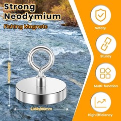 Ultimate Heavy Duty 500 lbs Neodymium Magnet – Perfect for Fishing Adventures