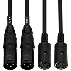 CESS-279 DIN 5-Pin MIDI Female to XLR 3-Pin Male Adapter Cable – 6 Inch Conve…
