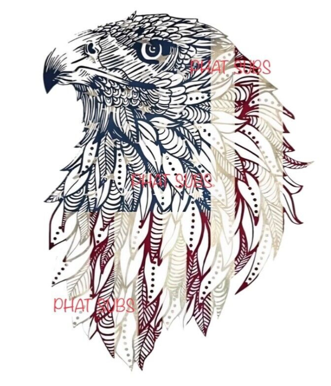 Sublimation Print Patriotic Eagle Ready to Press Heat Transfer