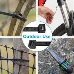 Versatile Black Zip Ties 10 Inch 100 Pack – Ideal for Indoor and Outdoor Use