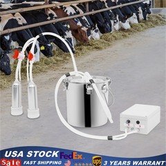 Goat Milking Machine Goat Milker 5 L Stainless Steel Bucket for Cows Milker