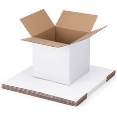 Shipping Boxes 6x6x6 Set of 6, White Corrugated Cardboard Box for Mailing Bus…