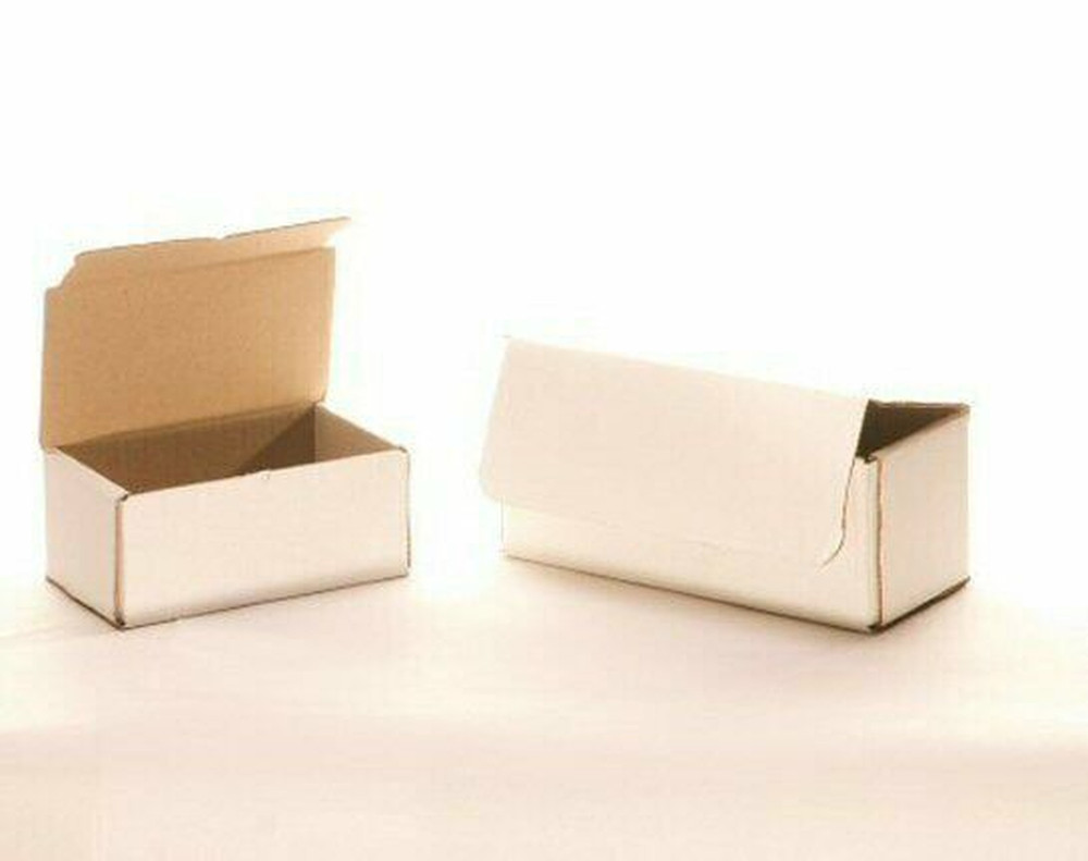 50 4 X 3 X 2 White Corrugated Mailers Die Cut Tuck Flap Boxes Free Shipping