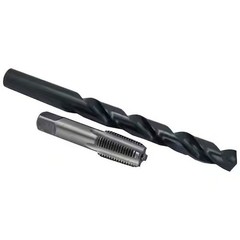 1/4 in Carbon Steel NPT Pipe Tap & 7/16 in HSS Drill Bit Set 2-Piece Threading