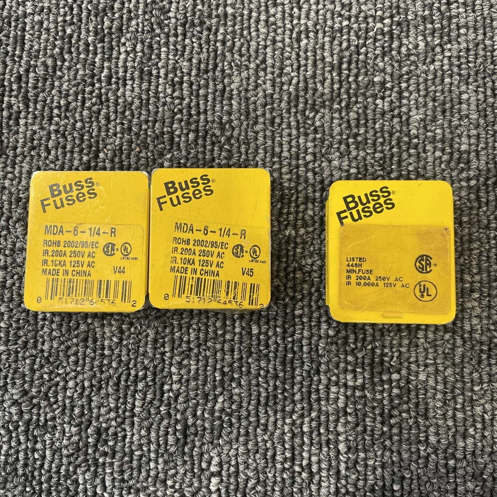 (13) Bussmann Fuses (4) MdA-6-1/4 + (9) MdA-6-1/4-2