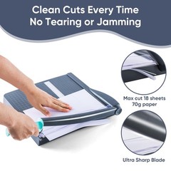 Paper Cutter 12″ Cut Length Guillotine Papercutter, Heavy Duty Paper Trimmer …