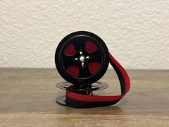 Universal Portable Manual Typewriter Metal Spool Nylon Ribbon Black/Red
