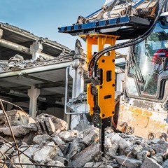 Skid Steer Hydraulic Hammer for Bobcat – Heavy Duty Concrete and Asphalt Breaker