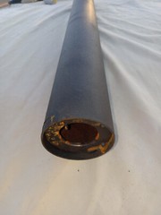 Lot 5pcs Restaurant table column Bar Height 37″ by 3″ Dia Black Textured Finish
