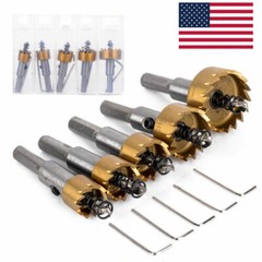 5PCS Hole Saw Tooth Kit HSS Steel Drill Bit Set Cutter Tool For Metal Wood Alloy