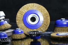 6″ INCH ROUND BRASS WIRE BRUSH WHEEL FOR BENCH GRINDER | RUST/PAINT REMOVAL 1Pc