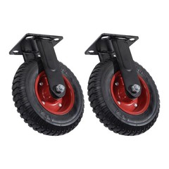 4 Pack Heavy Duty Swivel Caster Wheels 8 Inch 2 Swivel And 2 Fixed 2070Lbs