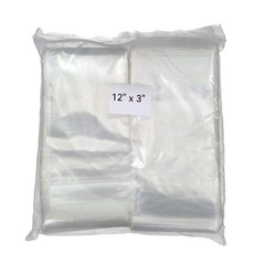 Plymor Reclosable Zip Bags 3″ x 12″ Clear 2 Mil 500 Pack Storage