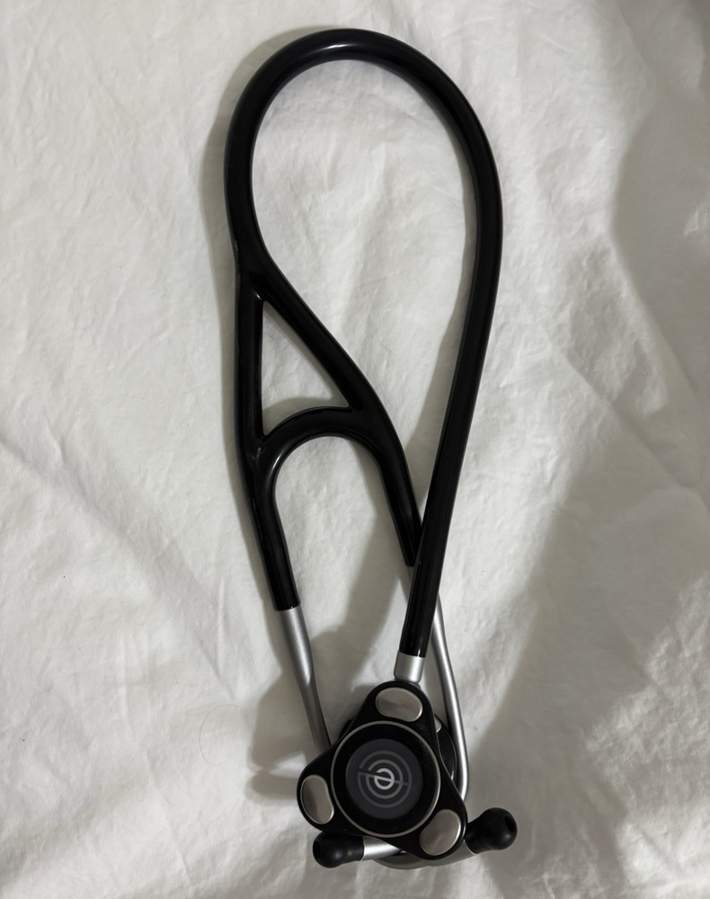 Eko CORE 500 Digital Stethoscope for Cardiology, Black/Silver.
