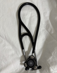 Eko CORE 500 Digital Stethoscope for Cardiology, Black/Silver.