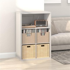 Pemberly Row 5-Cube Engineered Wood Media Storage Organizer in White