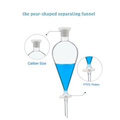 Borosilicate Glass 1000ML Separating Funnel Heavy Wall Conical Separatory Fun…
