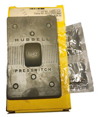 Hubbell Presswitch, Presswitch Plate and Metal Raceway Receptacle Boxes