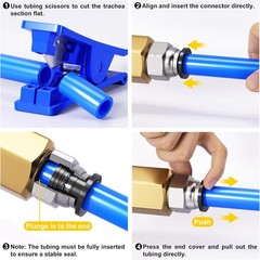 Versatile 3/8″ Diameter Push-to-Connect Fittings with 1/4″ NPT Threads – 2 Pack