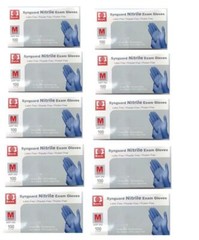Synguard Nitrile Exam Gloves Powder-Free Blue medium (10x 100/Bx)