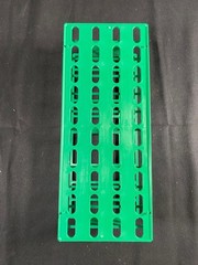 VWR 4×10 Place Nylon Test Tube Rack For 20mm Tubes Green Stackable 89215-780