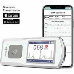 Bluetooth Portable ECG/EKG Monitor For Smartphones and computers EMG20
