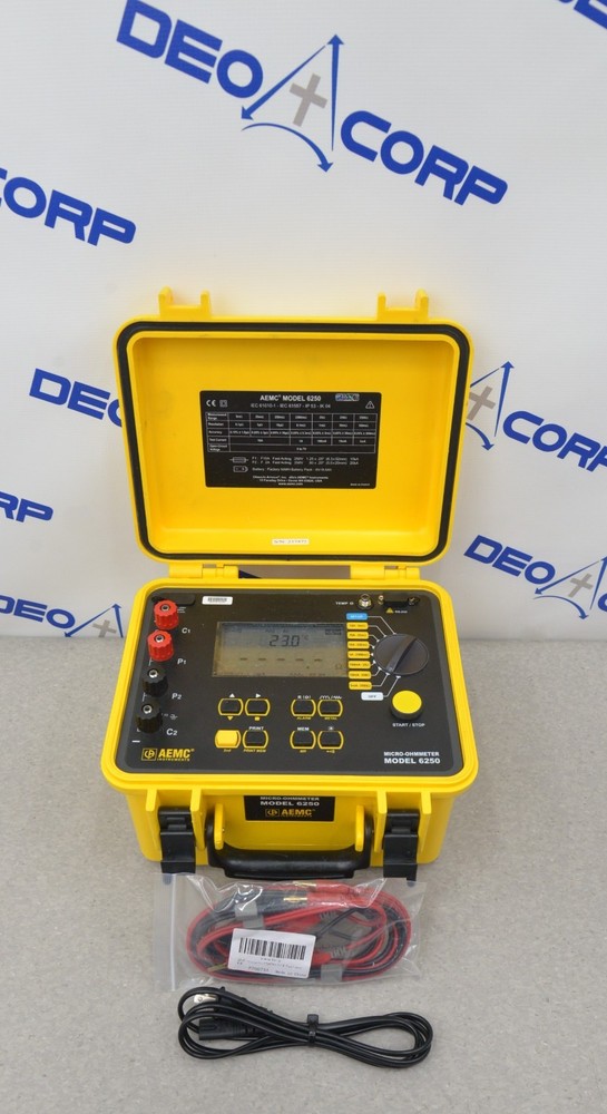 AEMC Instruments 6250 Micro-Ohmmeter Low Resistance Tester 5µΩ to 2500Ω