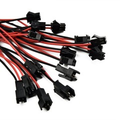 2-Pin For JST SM Plug Male+Female Connector 22 AWG 10CM Electrical Cable Wire