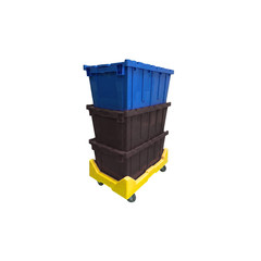 UBMOVE Handheld Attached Lid Tote Dolly – 27″ x 17″ For Container Totes
