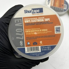 Shurtape 104817 Vinyl Electrical Tape EV 077 .75in x 66ft 7.0 Mil Gray 5 Rolls