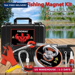 FINDMAG Magnet Fishing Kit with Case Fishing Magnets 1000 LBS Pulling Force Supe