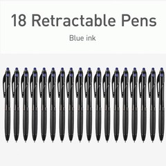 Pentonic B-RT Retractable Ballpoint Pens, 18 Count, Blue Ink, 0.7 mm Fine Poi…