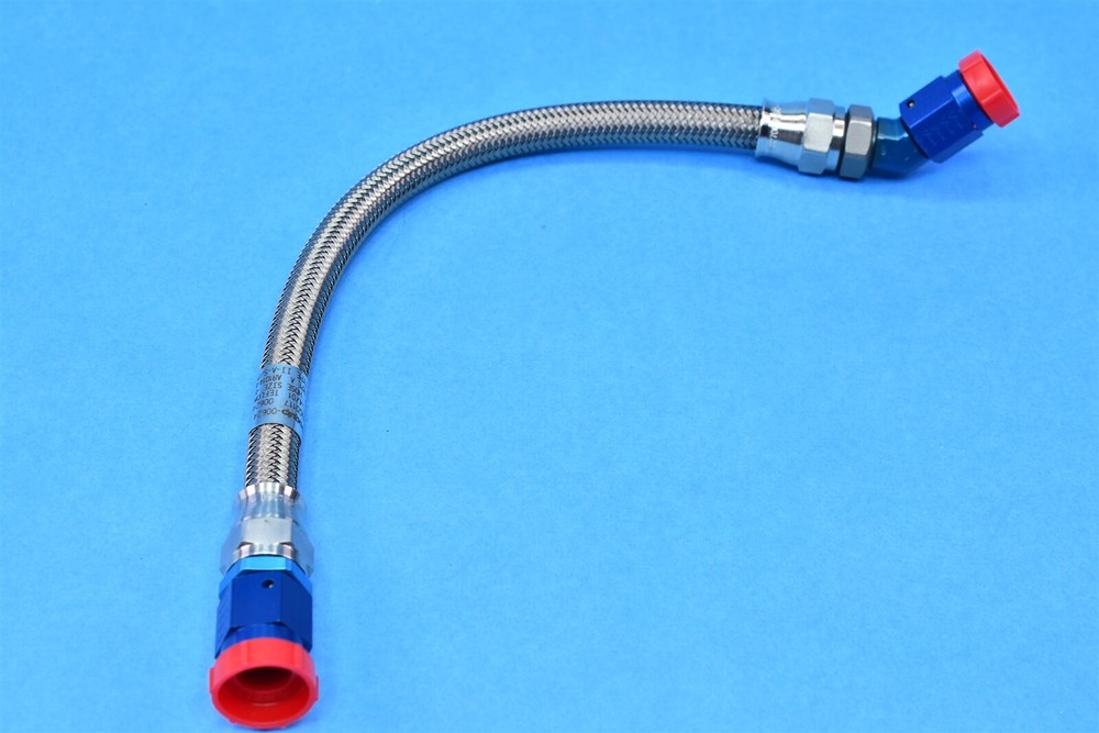 Eaton Aeroquip Aerospace-Grade Hose Assembly – 11.875” Length, 1500 PSI 9/16″