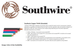 SouthWire 22974084: 100 ft. 10 AWG White Stranded CU THHN Wire
