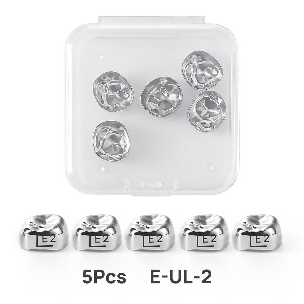 5 Pcs/Box Dental Stainless Steel Kids Primary Molar Crown Pediatric Metal Crowns