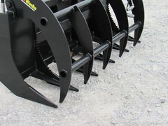 72″ Brush Root Rake Clam Grapple Attachment Fits Skid Steer Tractor Quick Attach