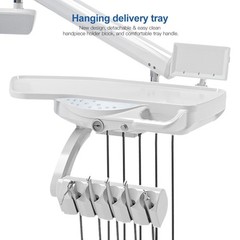 Dental Unit Chair Ergonomic DC Motor Computer Controlled Hard Leather with Stool