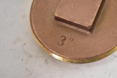 3 In Bronze Cast Threaded Pipe Plug Square Drive 302-607 Made In Indonesia