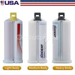 MEDIUM HEAVY LIGHT Material REGULAR SET Dental VPS Impression 50ml Cartridge USA