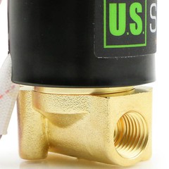 U. S. Solid 1/4″ Brass Electric Solenoid Valve 110V AC Normally Closed VITON