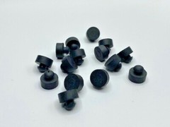 1/4” Tall Rubber Push-In Bumper, Fits 1/4” Hole X 9/16” OD (12 Pieces)