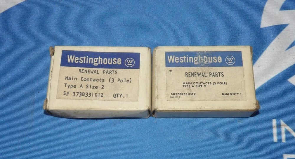 Lot of 2 NEW Westinghouse 373B331G12 Type A Size 2 Main Contacts + 1 Year War…