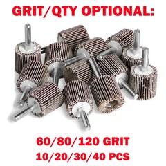 10-40x Drill Flap Wheel Sander 1x1x1/4″ Flapper Sanding Grinding 60/80/120 Grit