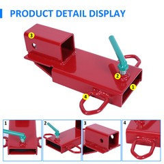 Clamp On Forklift Hitch Receiver Pallet Fork Trailer Towing Adapter 2inch Insert