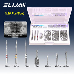 Dental Screw Post Completed Kit Silver Plated Stainless Steels Endo Conical Pins