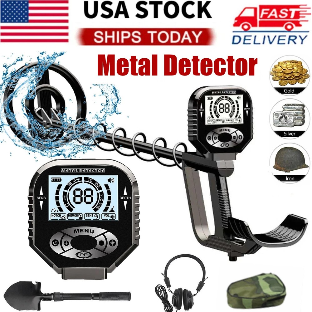 Detector De Metales Oro y Plata LCD Display Deep Ground Gold Finder Waterproof