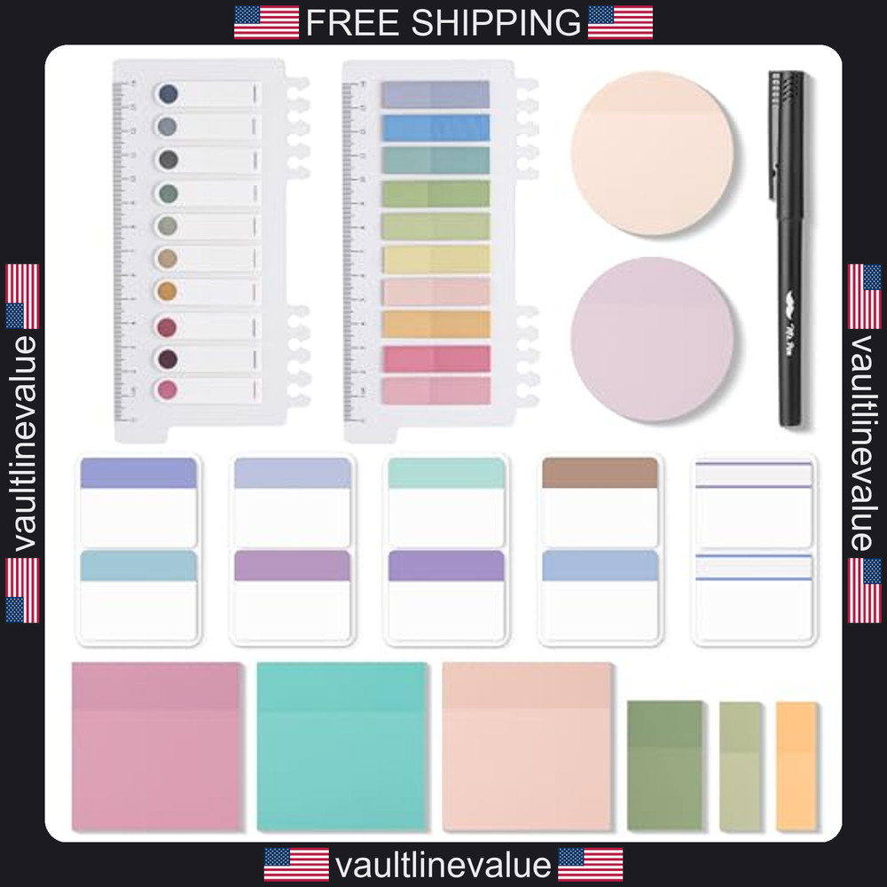 Mr. Pen- Transparent Sticky Notes Set, 1000 Sheets, Transparent Sticky Notes