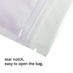 2.5×3.5in Many Colors Glossy Clear Front Mylar Foil Flat Zip Lock Pouch Bag M