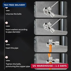 4Pcs BPV-31 Bullet Piercing Valve Kits, Refrigerator Piercing Valve with 7/16″ R